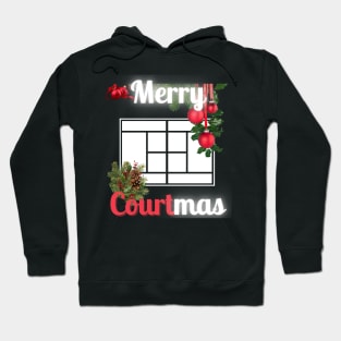 Merry Courtmas Christmas Tennis Hoodie